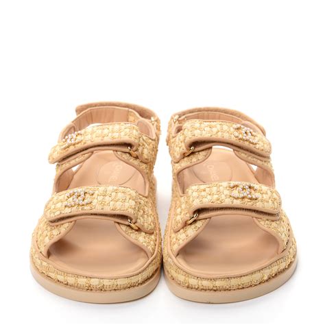 chanel raffia sandal|chanel sandals canada.